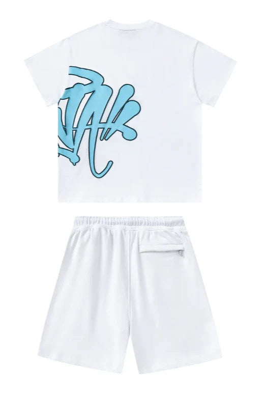 Ensemble court "Graffiti" bleu