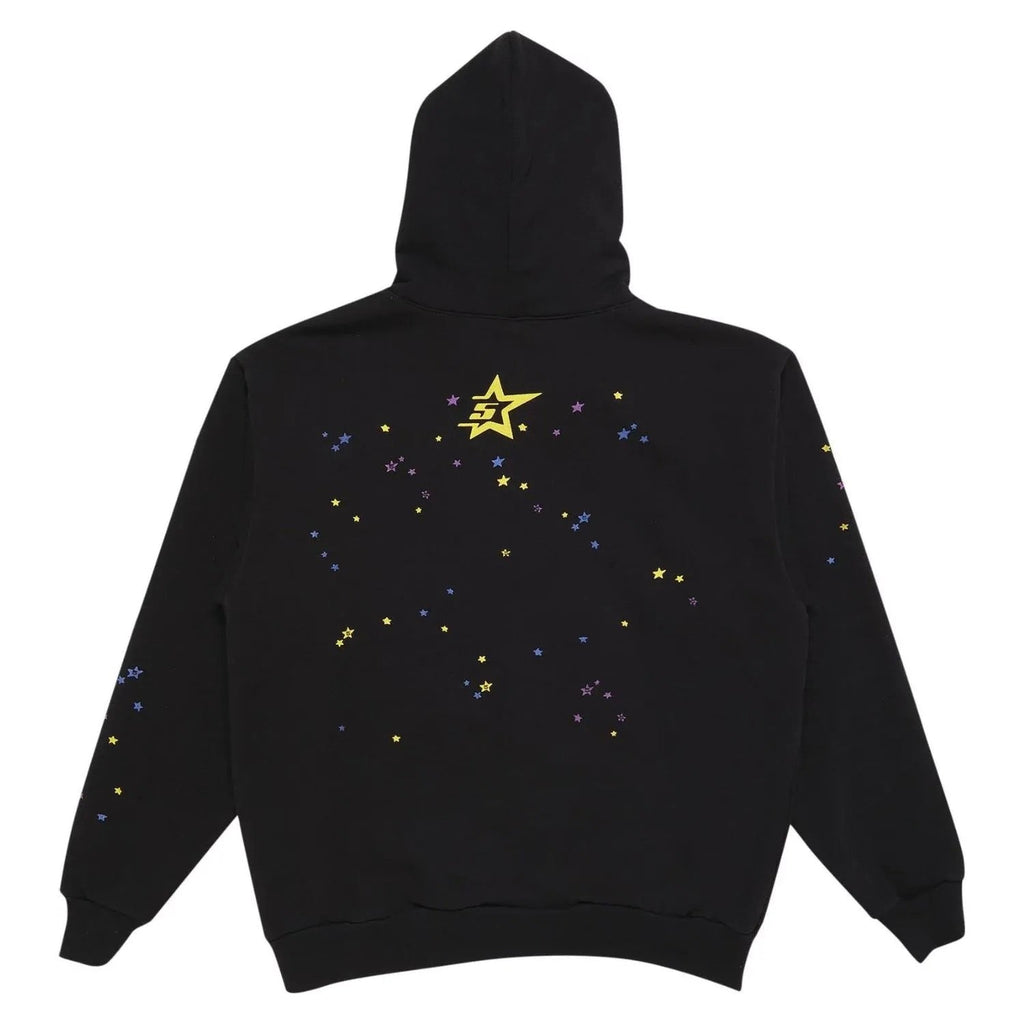 Sweat à capuche "Sp5der" noir/rose
