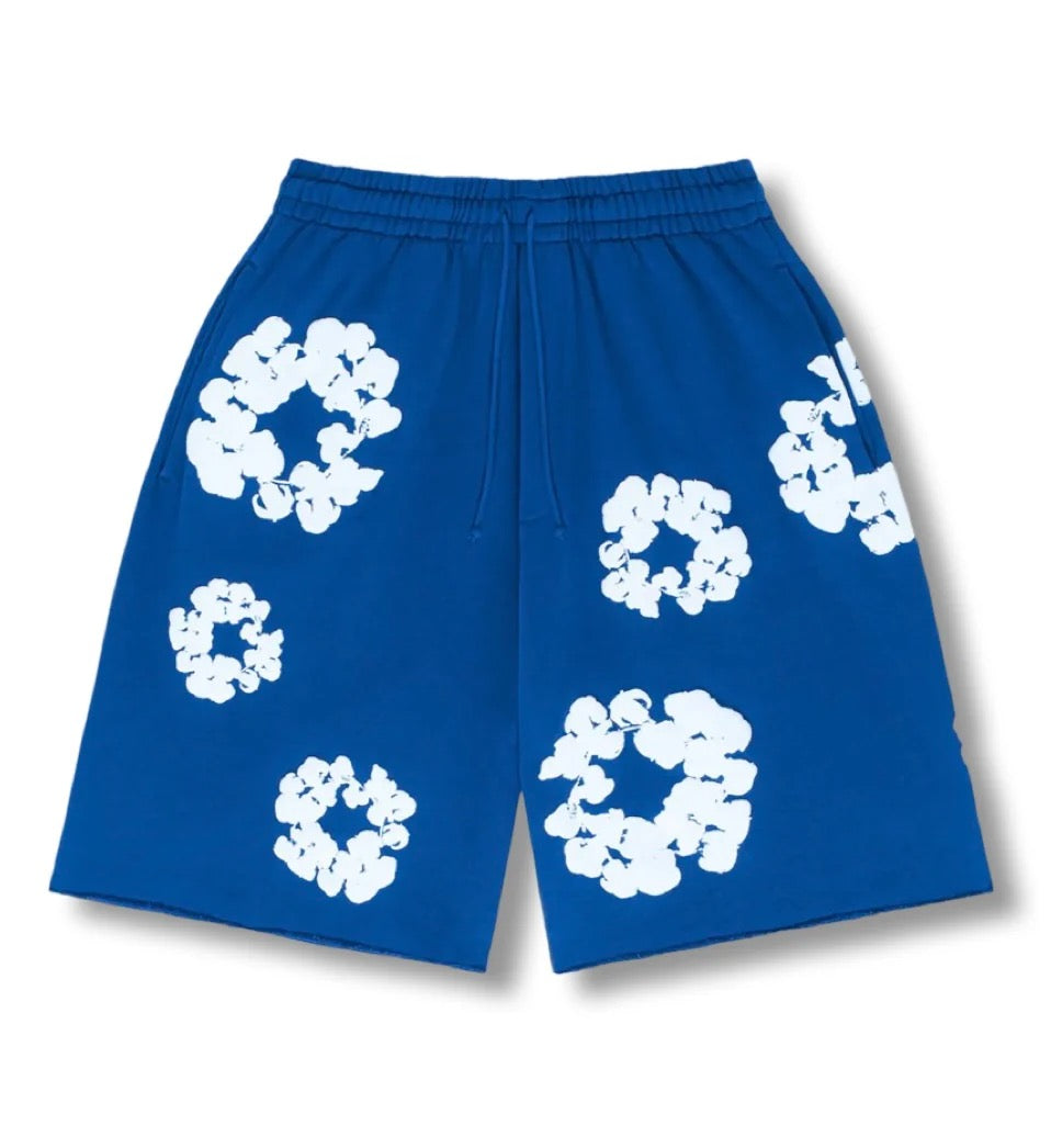 Shorts "Flower" bleus