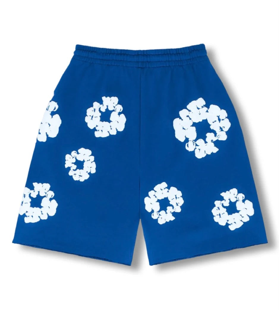 Shorts "Flower" bleus