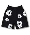 Shorts "Fleur" noirs