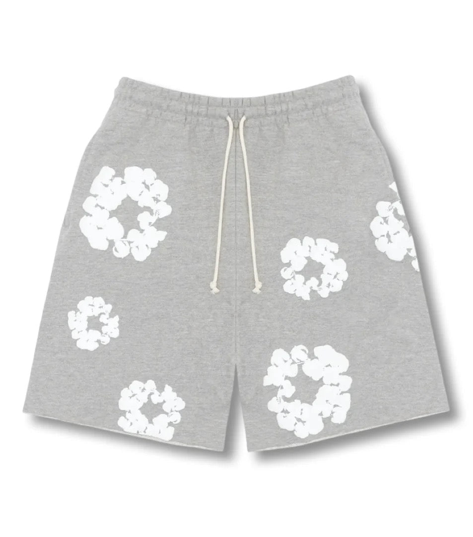 Shorts "Flower" gris