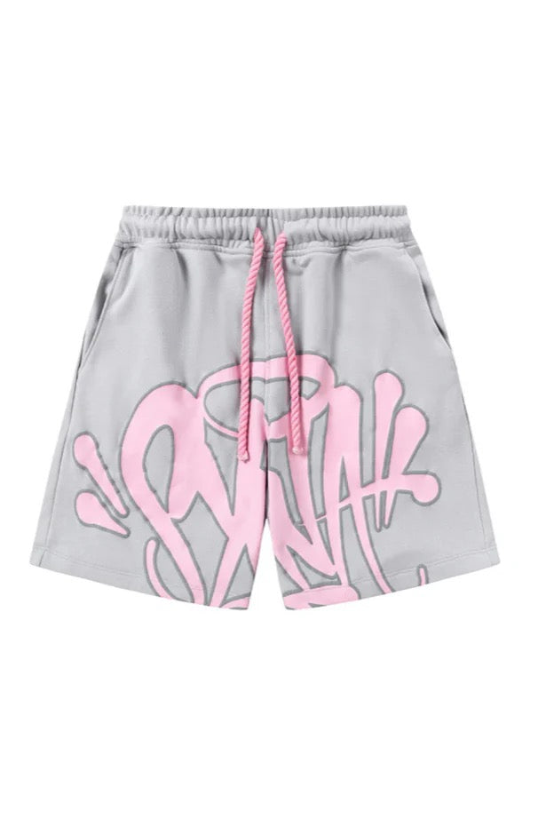 Ensemble court "Graffiti" gris/rose