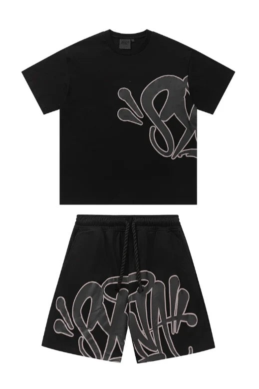 Ensemble court "Graffiti" noir