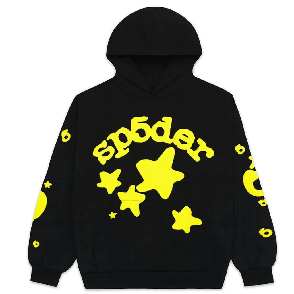 "Sp5der" Hoodie Noir/Jaune