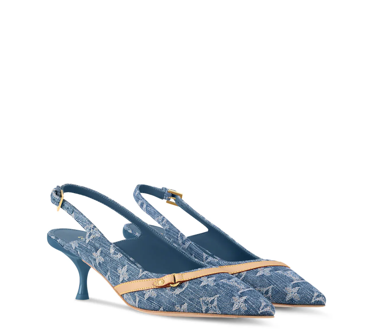 ESCARPINS SLINGBACK EN JEAN