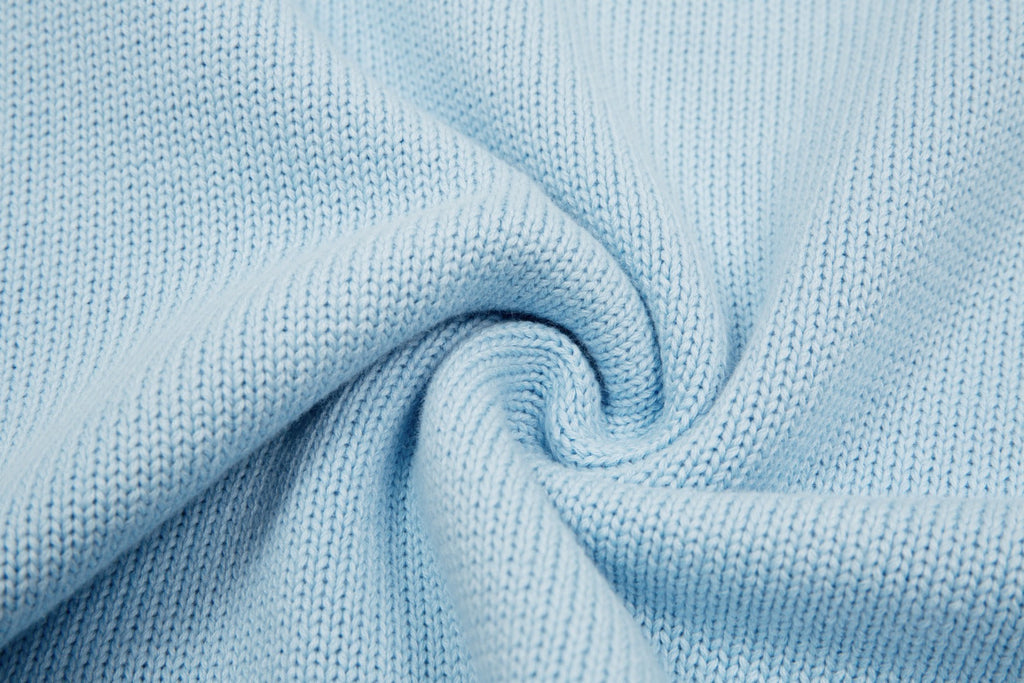 « Cœur » – Pull bleu clair bébé