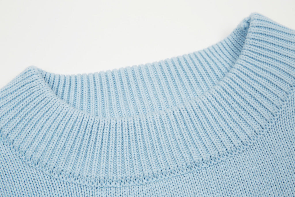 « Cœur » – Pull bleu clair bébé