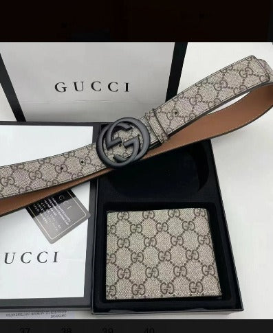 Ceinture et portefeuille "GG"